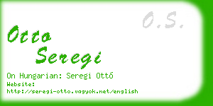 otto seregi business card